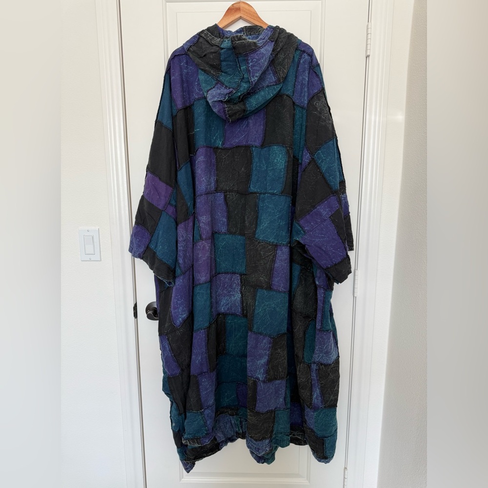 Boho Patchwork Kimono Duster Jacket Oversized Fes… - image 6